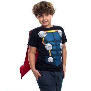 Camiseta Infantil Thor com capa - Piticas